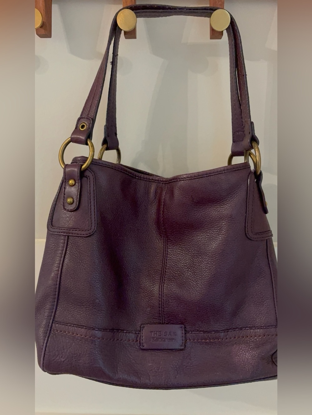 The Sak Leather Shoulder Bag - Plum